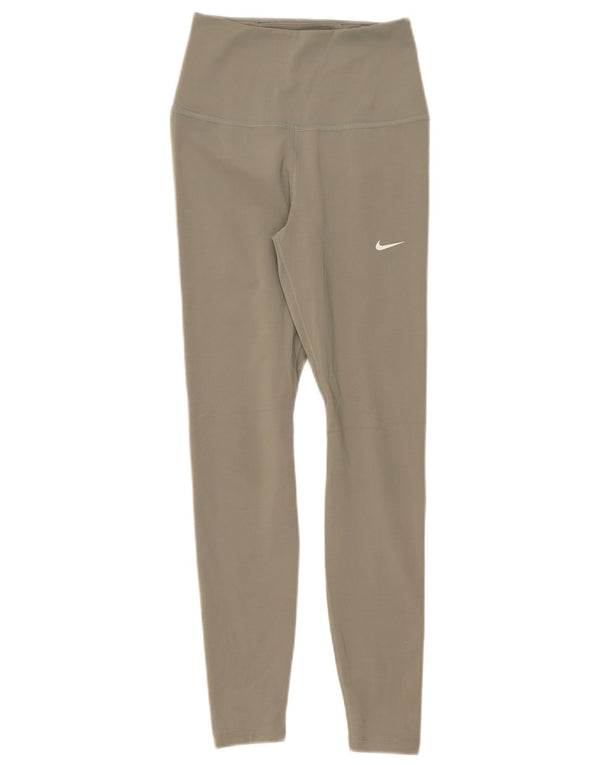 Leggings grafici Nike Dri Fit da donna UK 6 XS poliestere verde