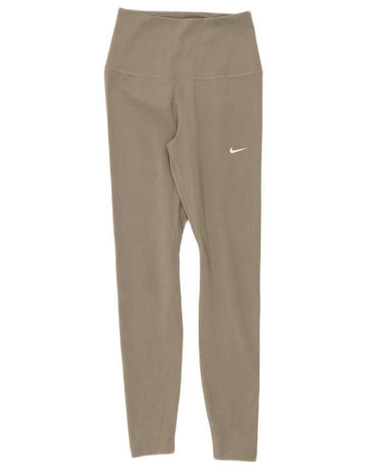 Leggings grafici Nike Dri Fit da donna UK 6 XS poliestere verde