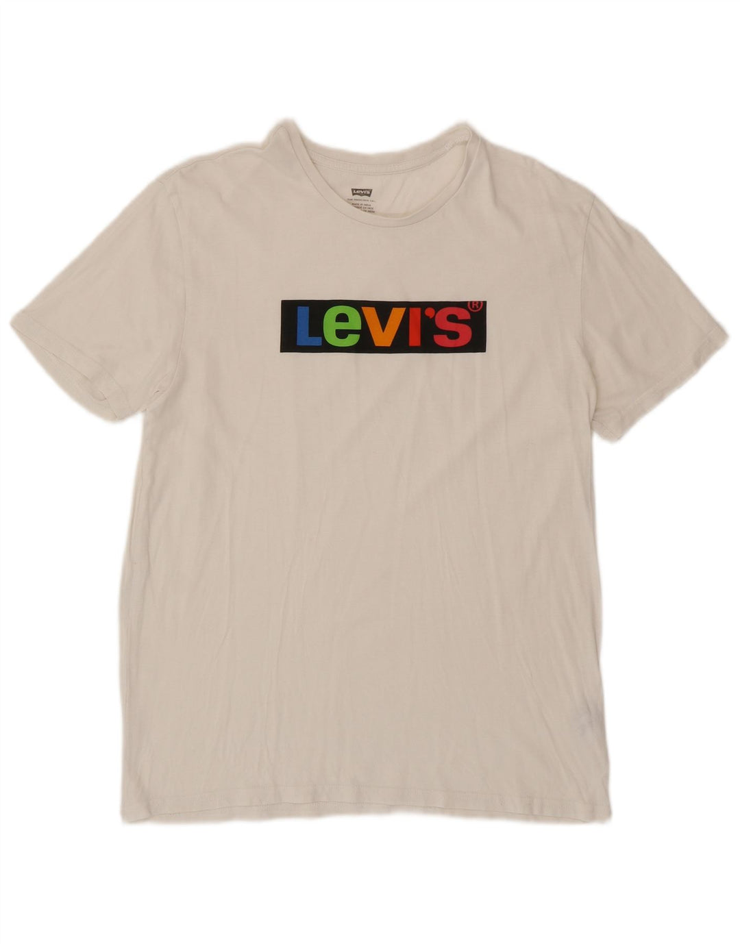 T-shirt grafica da uomo LEVI'S Top in cotone bianco medio