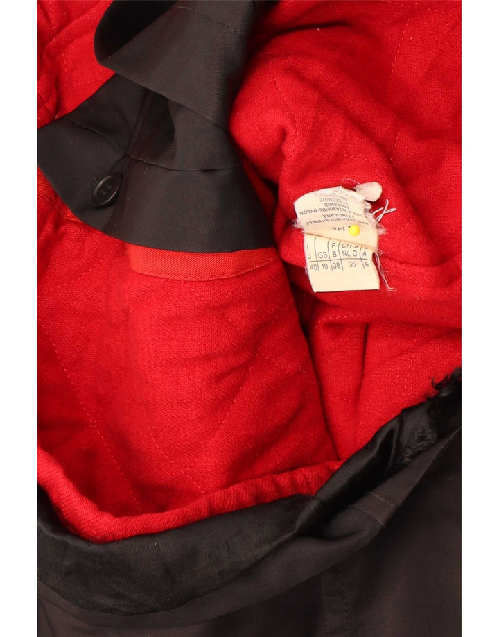Giacca parka oversize con cappuccio da donna Penny Black UK 10 piccola lana nera