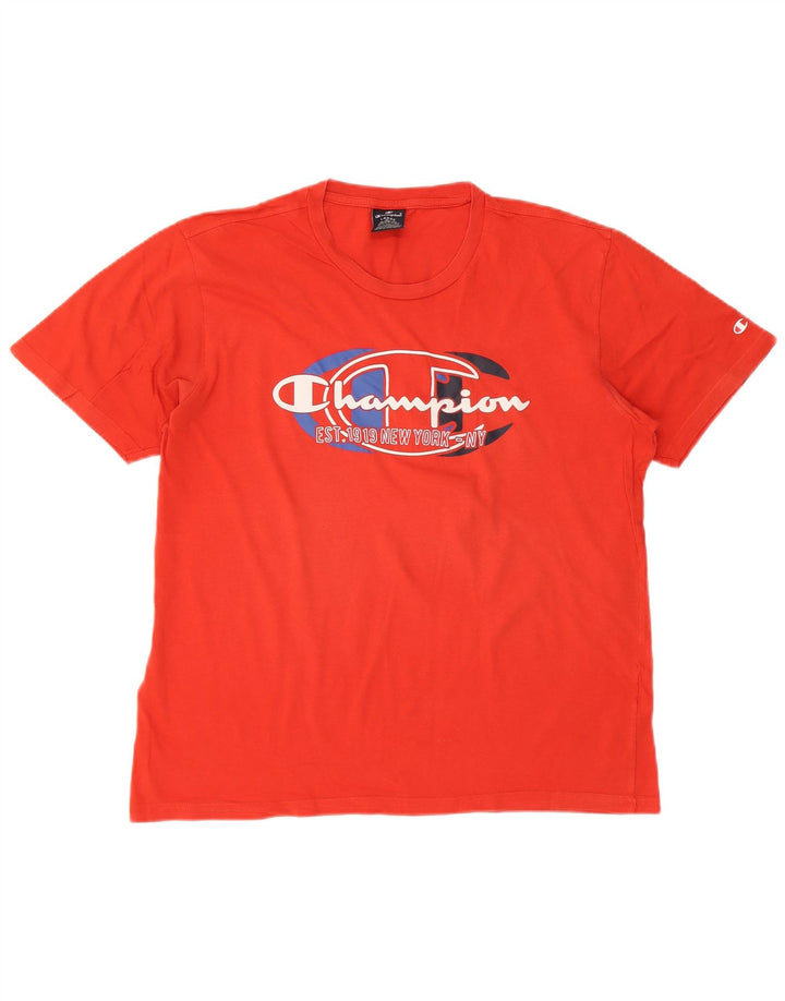 T-shirt grafica da uomo Champion Top grande rossa