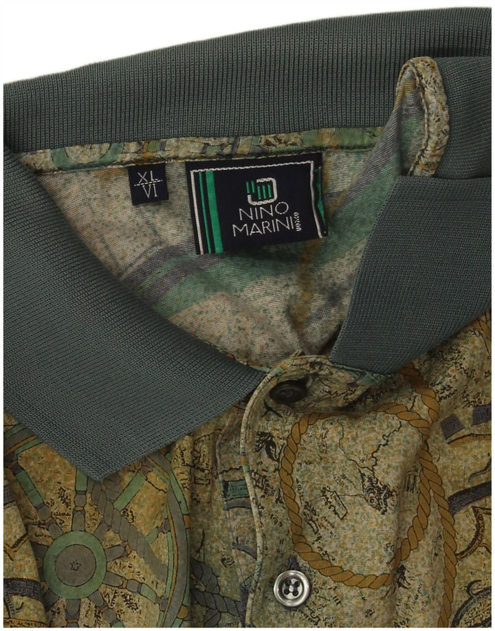 Polo grafica da uomo Nino Marini XL in cotone multicolore