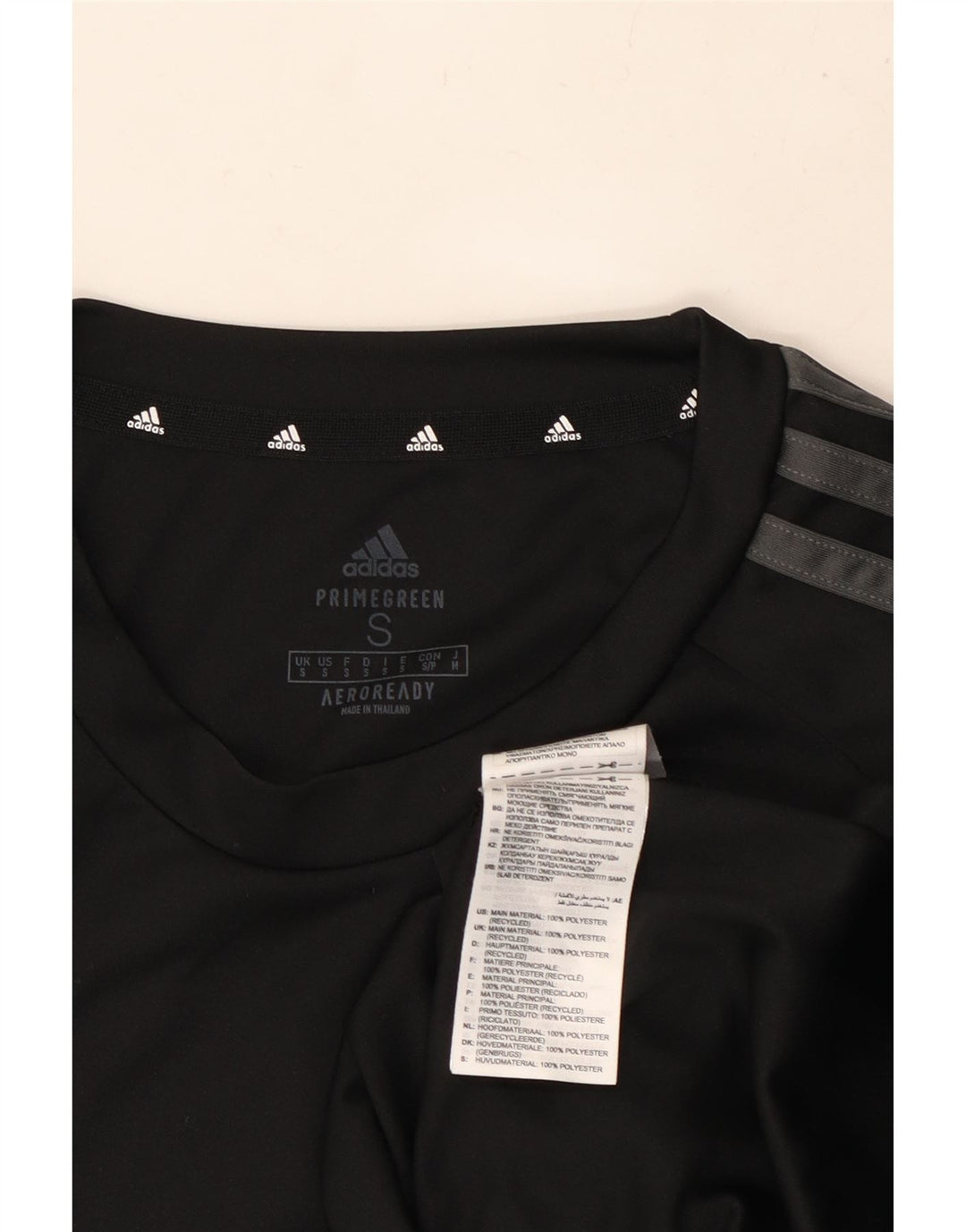 T-shirt ADIDAS da uomo Aeroready Top piccola in poliestere nero