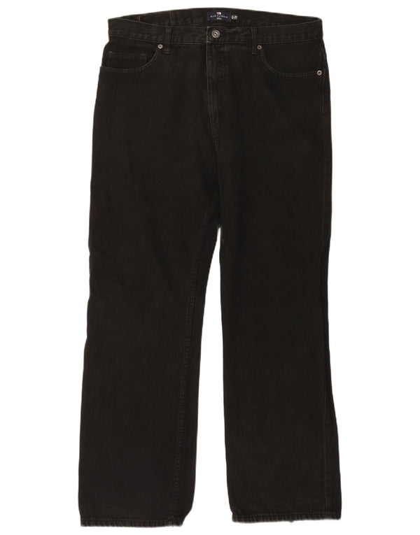 Jeans dritti da uomo Marks & Spencer Blue Harbour W36 L31 cotone nero