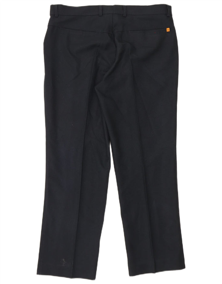 Pantaloni casual dritti da uomo Farah W38 L29 poliestere nero