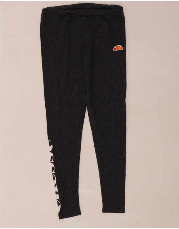 Leggings grafici da donna Ellesse UK 12 cotone nero medio