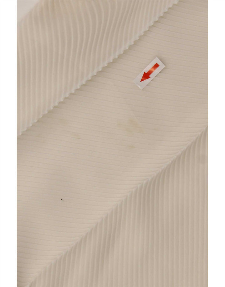 Top camicetta vintage da donna con maniche a 3/4 UK 16 grande bianco