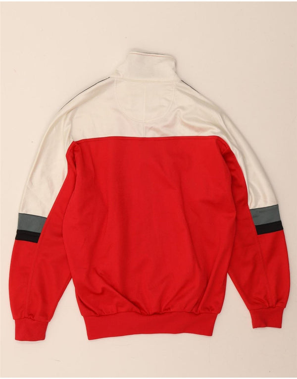 Asics Giacca da tuta grafica da uomo UK 42 Large Rosso Colorblock