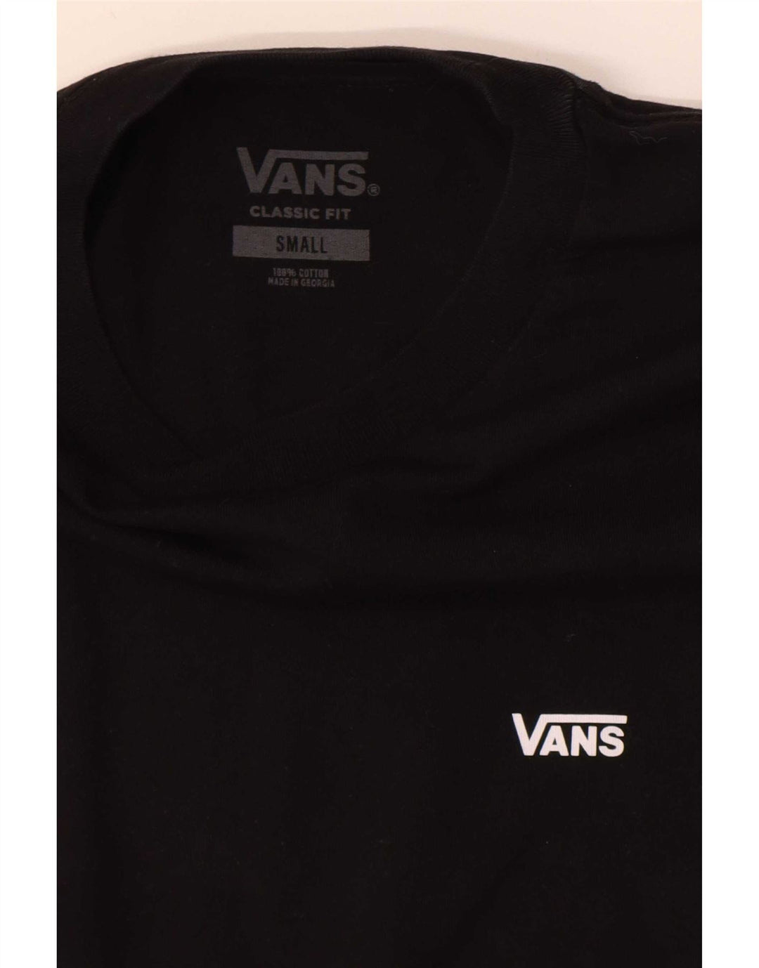 T-shirt da uomo Vans Classic Fit, piccola, in cotone nero