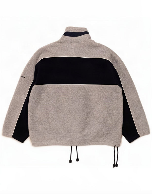 Champion Giacca in pile da uomo vestibilità ampia UK 34 XS Grigio Colourblock