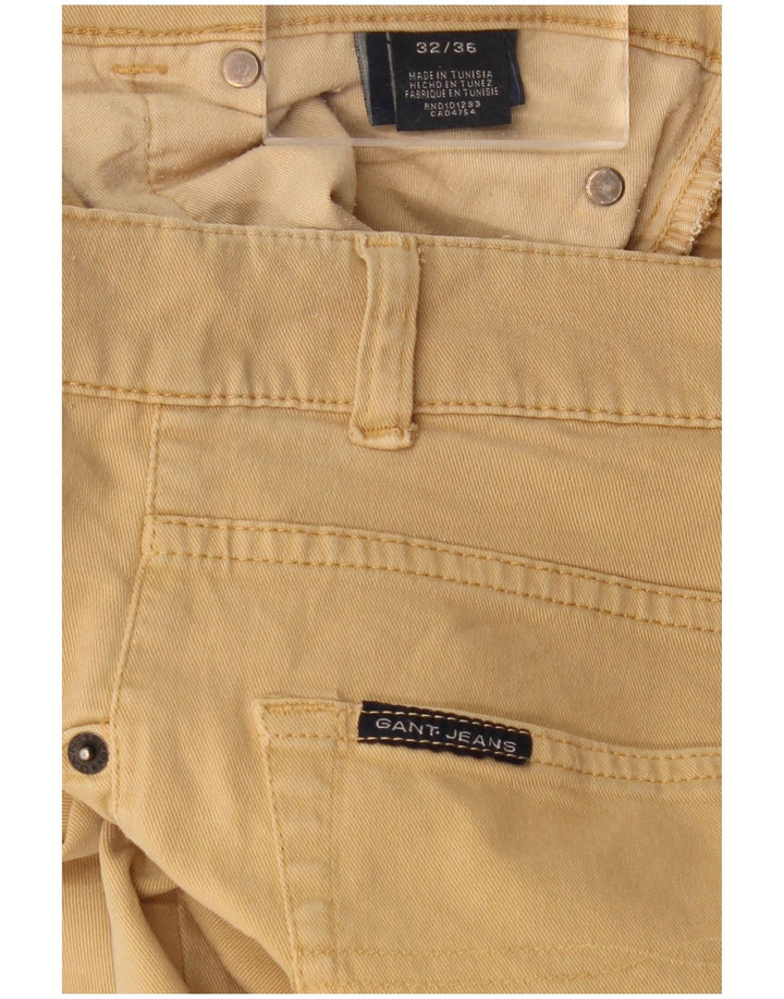 Pantaloni casual dritti da uomo GANT W32 L31 in cotone beige