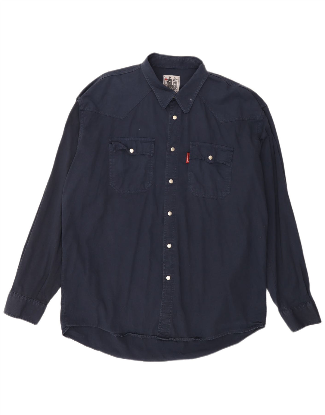 Camicia da uomo Kantaros 2XL in cotone blu navy