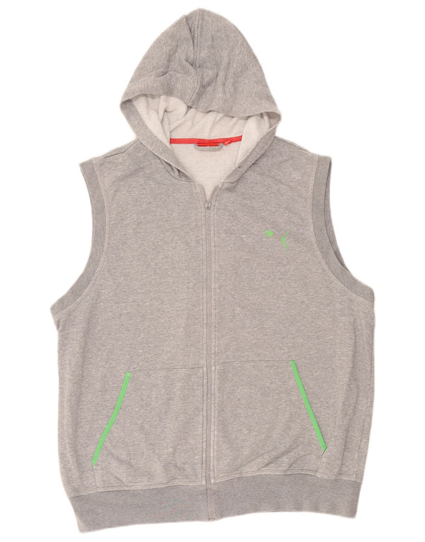 Puma Womens Sleeveless Hoodie Jumper UK 18 XL Grey