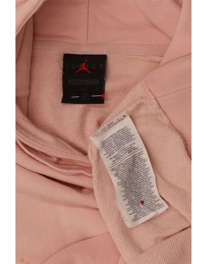 Felpa con cappuccio oversize Jordan da uomo in cotone rosa medio