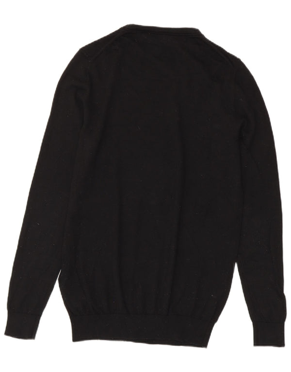 Maglione maglione girocollo da uomo Reiss XS in lana nera