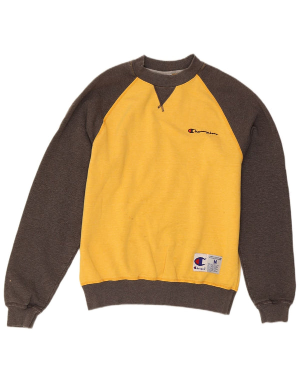 Felpa da uomo Champion Felpa in cotone color block giallo medio
