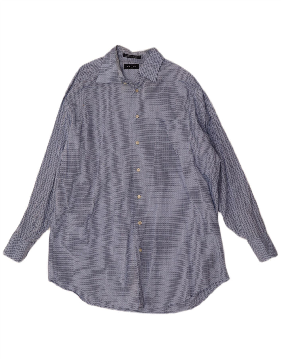 Camicia da uomo Nautica taglia 16 1/2 grande cotone a quadri blu