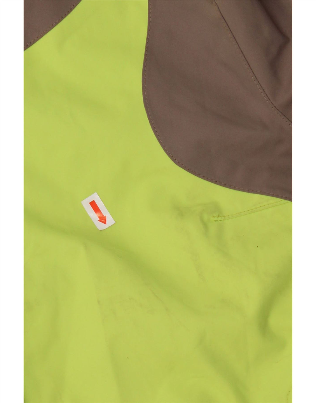 JACK WOLFSKIN Giacca antipioggia con cappuccio da donna UK 12/14 Verde medio Colorblock