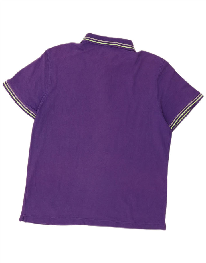 Polo da uomo Lotto in cotone viola medio