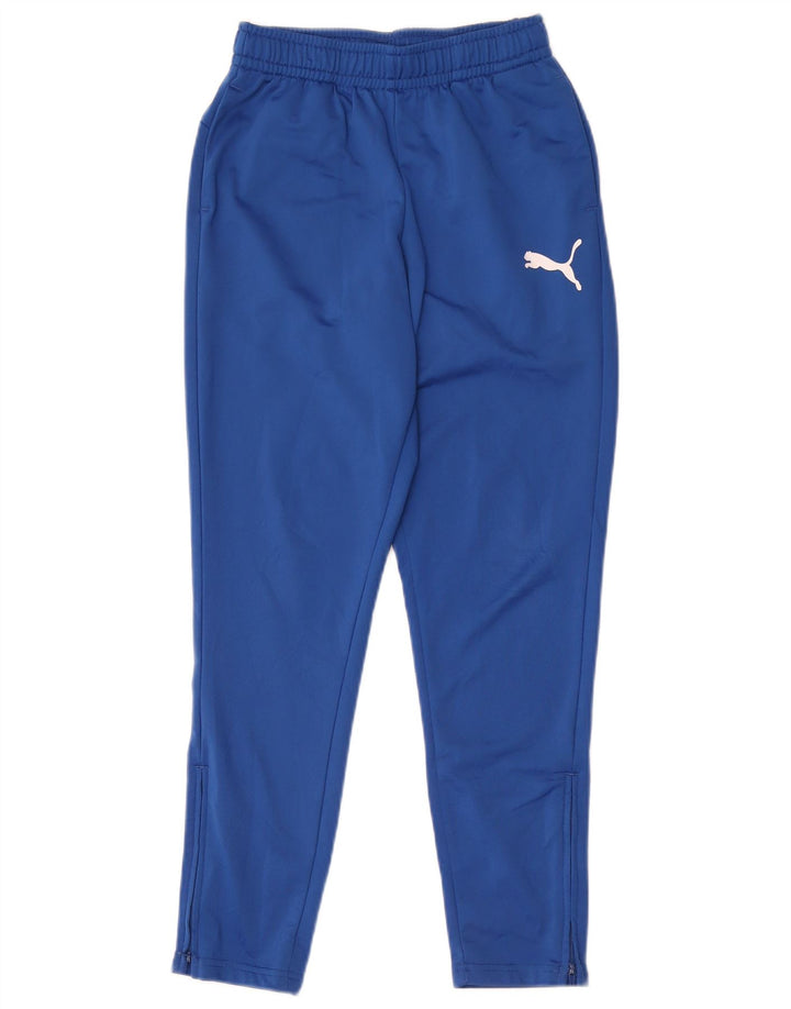 Pantaloni della tuta da ragazzo Puma 11-12 anni in poliestere blu