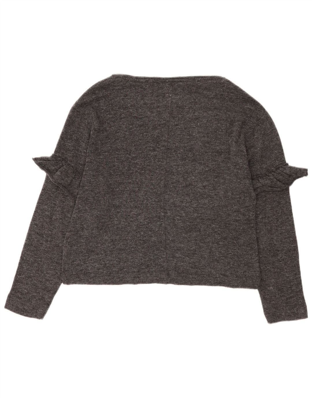 Top corto oversize da donna Zara a maniche lunghe UK 10 piccolo poliestere grigio