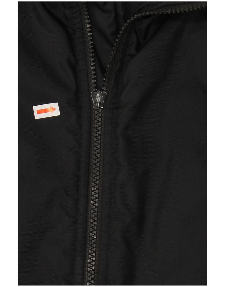 Giacca imbottita con grafica NIKE da uomo UK 39/41 nylon nero medio