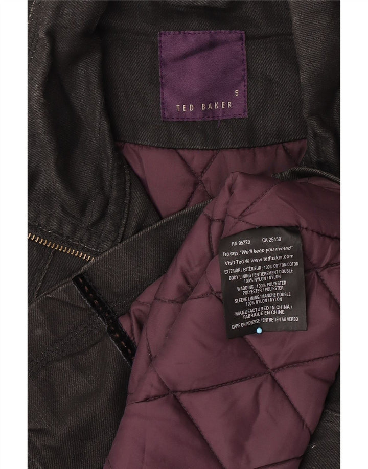 Giacca da uomo Ted Baker taglia 5 XL in cotone nero