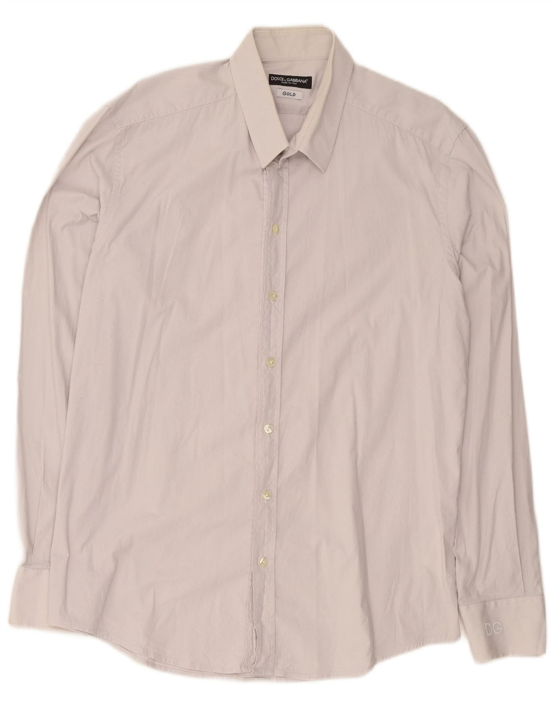 Camicia da uomo Dolce & Gabbana taglia 44 17 1/2 XL cotone grigio