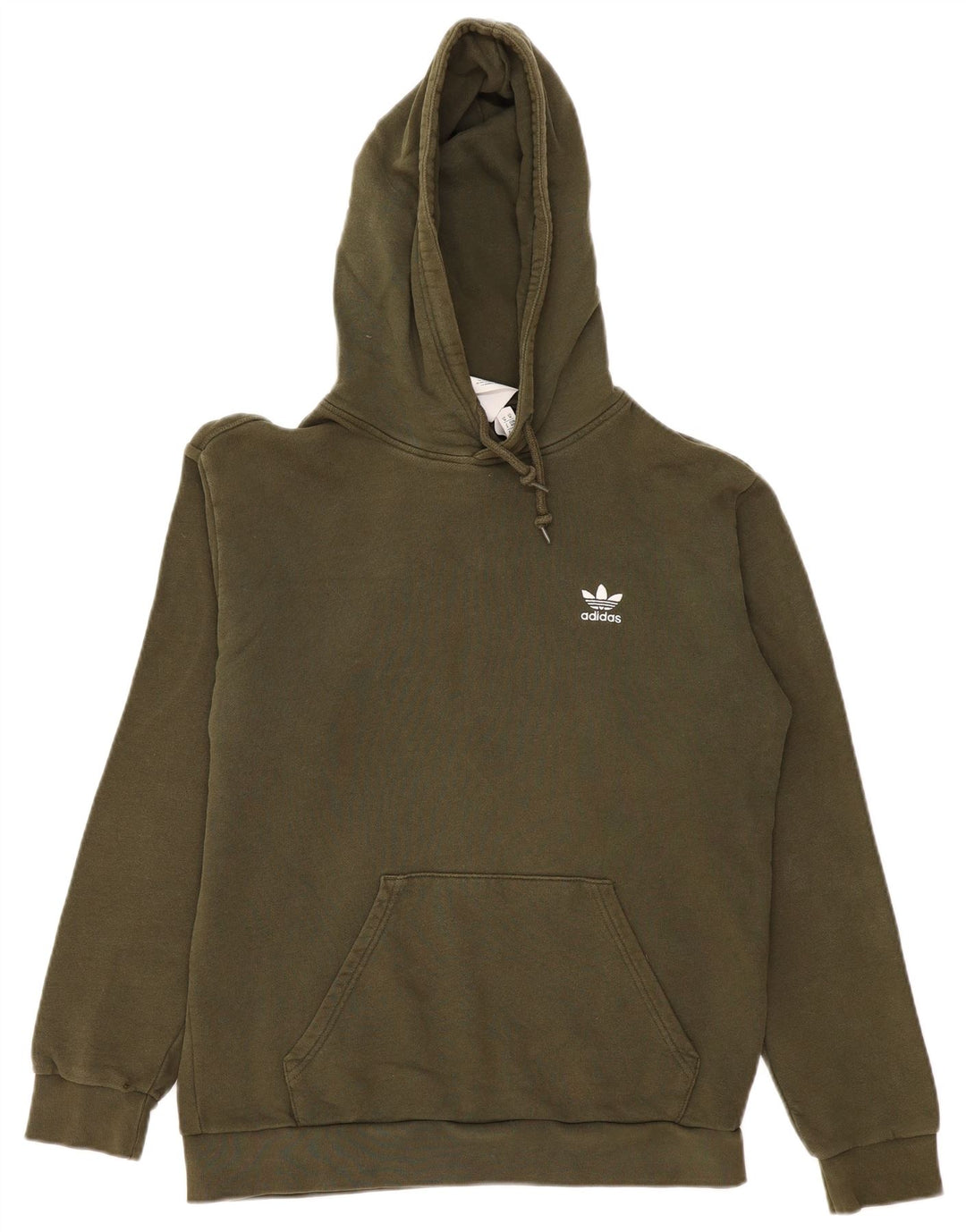 Felpa con cappuccio da uomo Adidas, cotone medio kaki