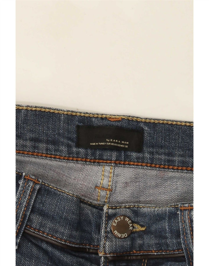 Jeans dritti da uomo Zara EU 42 Large W32 L32 Blu