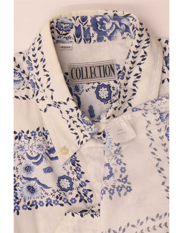 Collezione Camicia da donna Taglia 42/44 Grande cotone floreale bianco