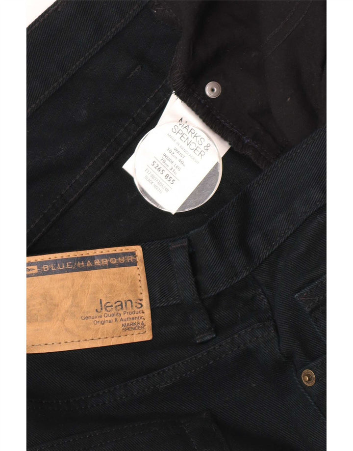 Jeans dritti da uomo Marks & Spencer W40 L31 cotone blu navy