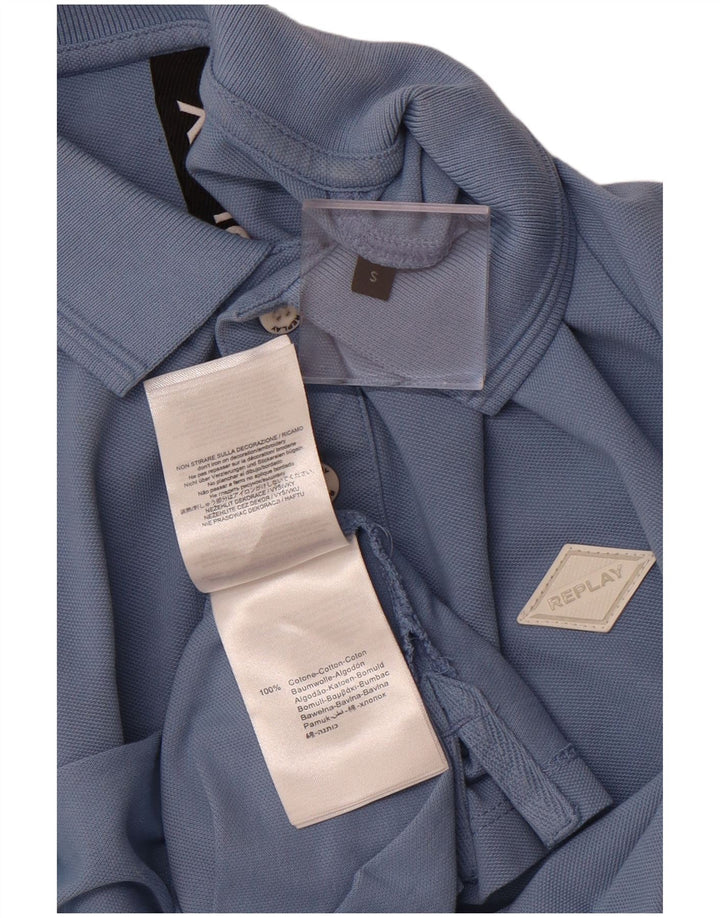 Polo Uomo REPLAY Piccola Blu Cotone