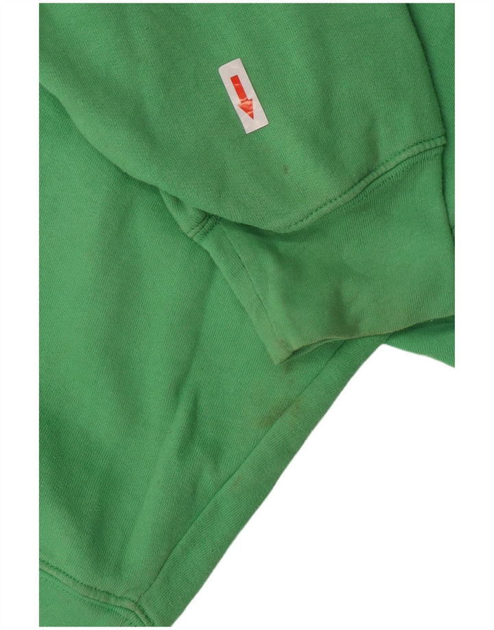 Felpa corta oversize da donna Zara, maglione UK 10 piccolo cotone verde