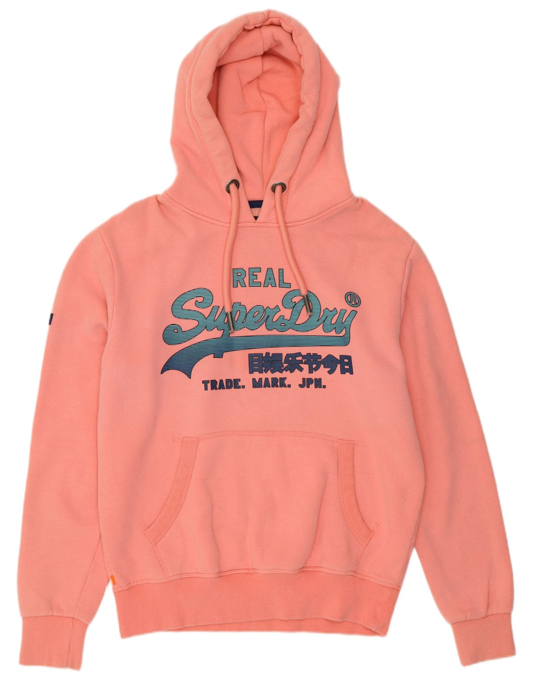 Maglione con cappuccio grafico da uomo SUPERDRY grande cotone rosa