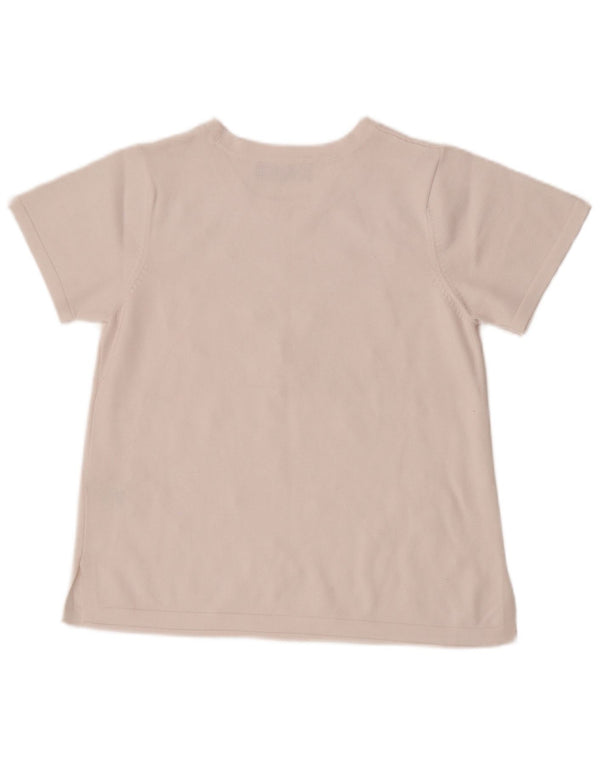 T-shirt grafica da donna Marks & Spencer Top UK 10 piccola viscosa floreale bianca