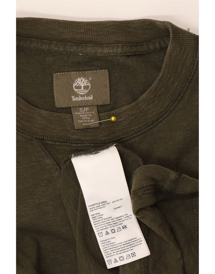 Timberland Top da uomo a manica lunga piccolo in cotone verde
