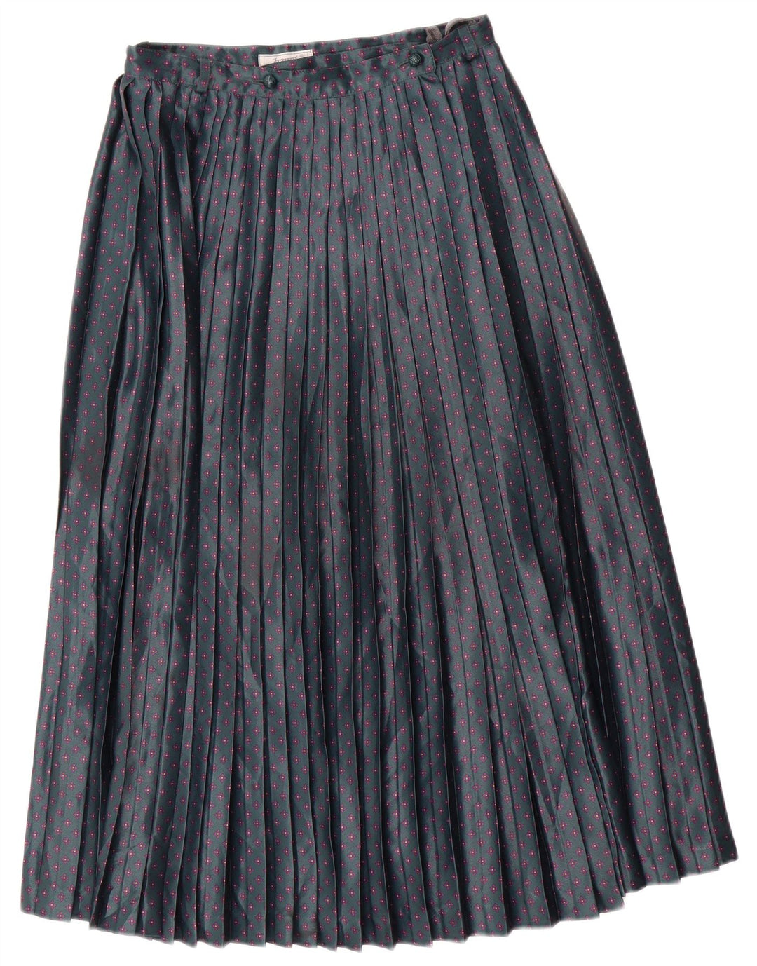 Gonna a pieghe a coltello da donna Haupt W28 Verde medio floreale