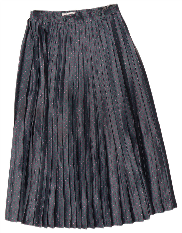 Gonna a pieghe a coltello da donna Haupt W28 Verde medio floreale