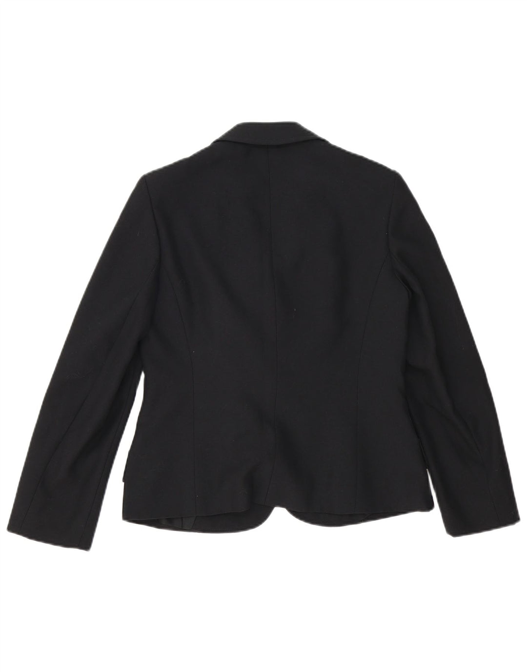 Giacca blazer vintage da donna a 2 bottoni UK 12 poliestere nero medio