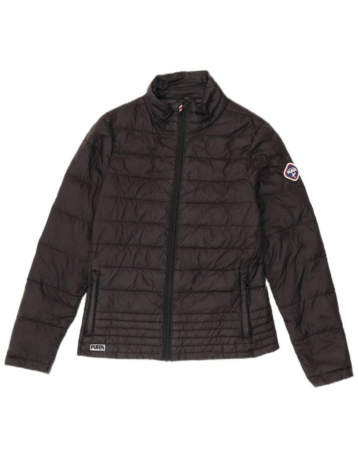Giacca imbottita da donna PUFFA taglia 8 XS nylon nero