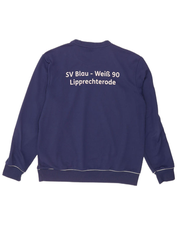 Adidas Uomo SV Blau Weib 90 Lipprechterode Felpa Maglione UK 44/46 Large