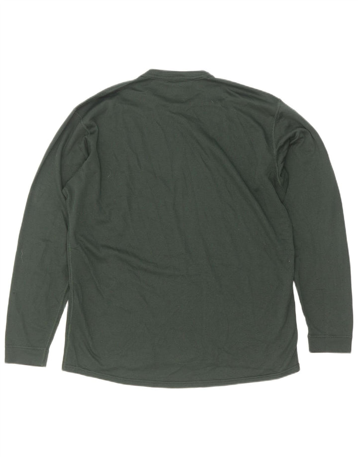 Patagonia Top da uomo a maniche lunghe in poliestere verde medio