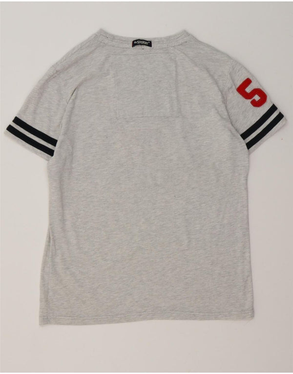 T-shirt grafica da uomo SUPERDRY Top 2XL cotone chiazzato grigio