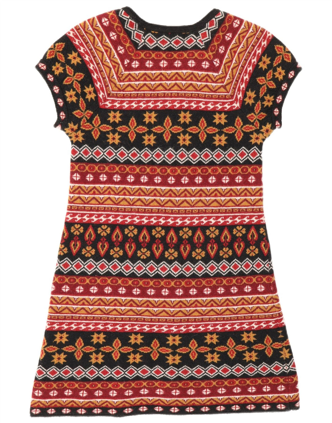 Abito maglione da donna Zara UK 12 Lana geometrica multicolore media