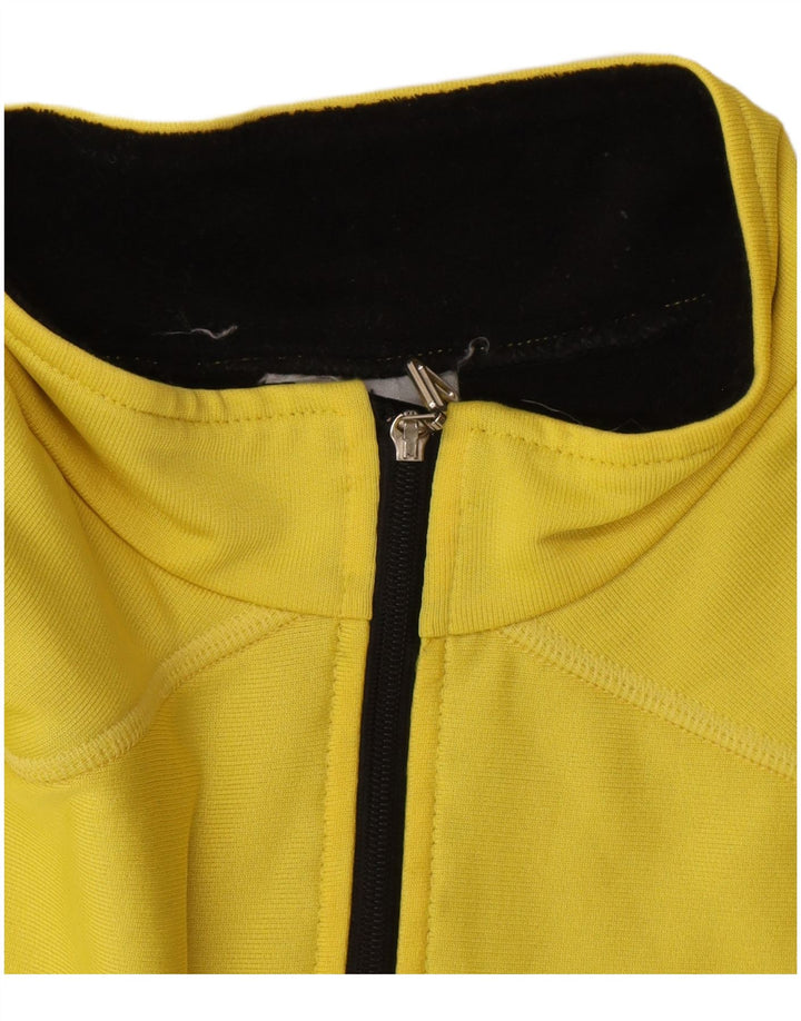 Loffler Top da uomo con zip e collo a maniche lunghe, grande, giallo