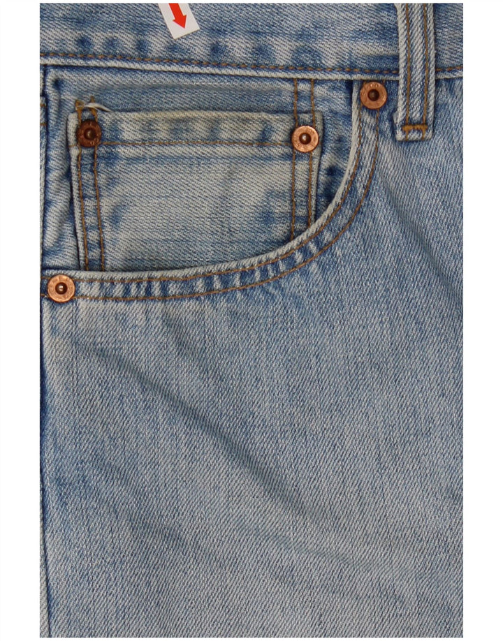 LEVI'S Pantaloncini di jeans 501 da uomo W34 grandi in cotone blu