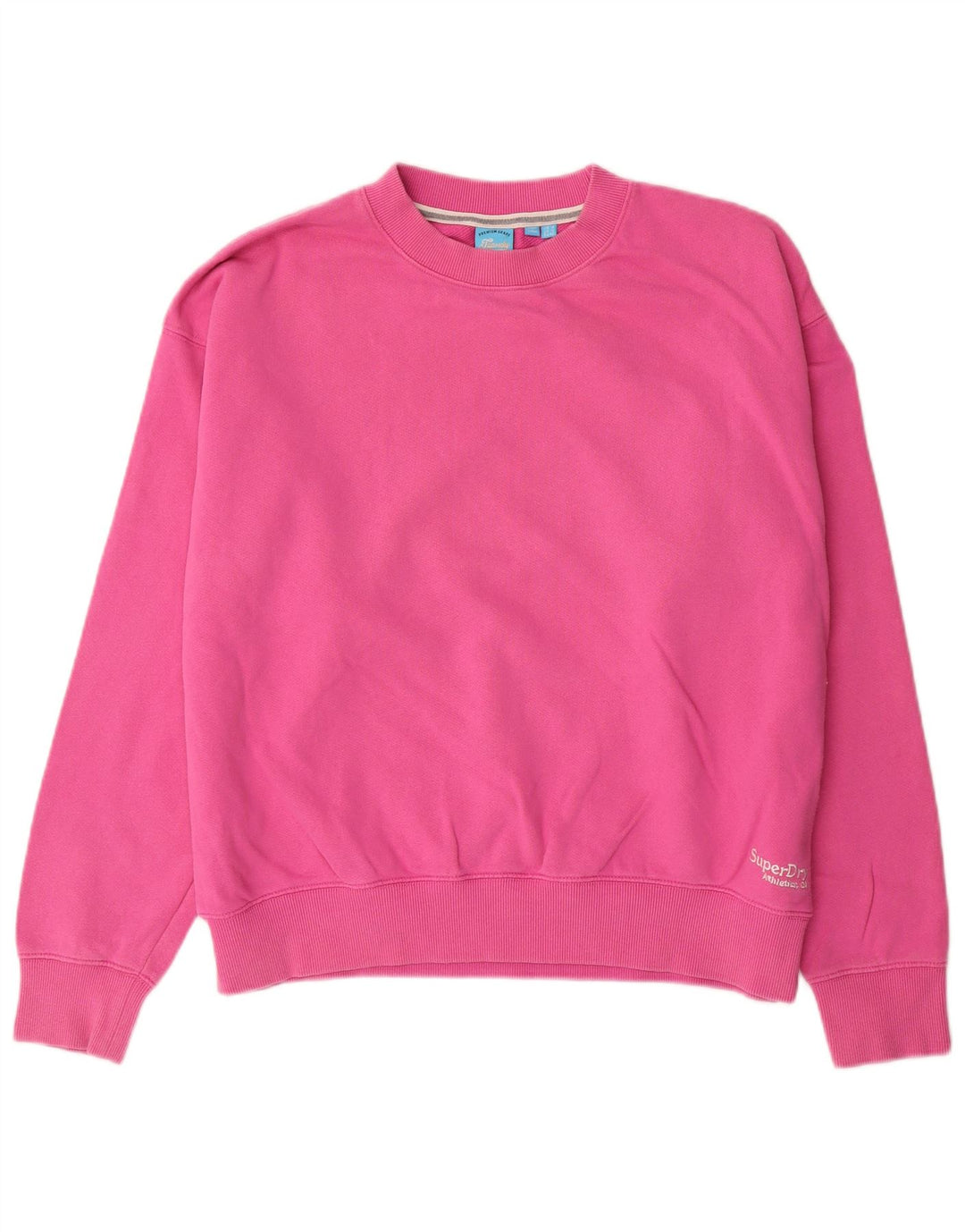 Felpa oversize da donna SUPERDRY UK 14 grande cotone rosa