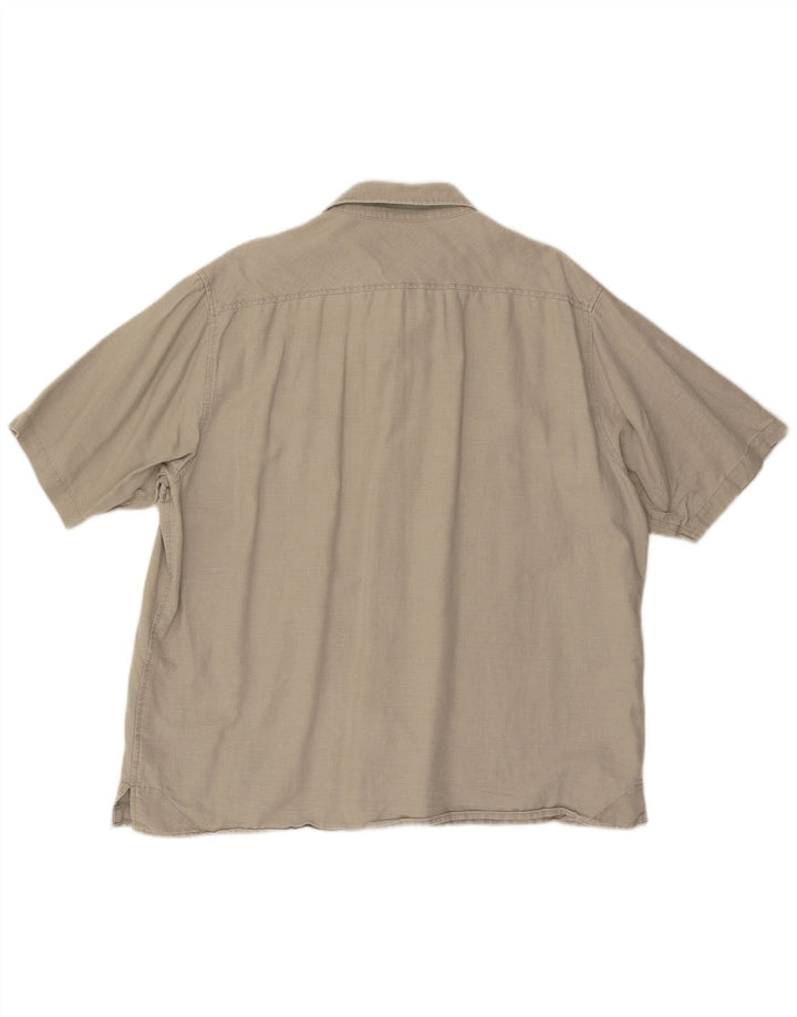 Camicia GUESS Uomo Manica Corta XL Lino Beige