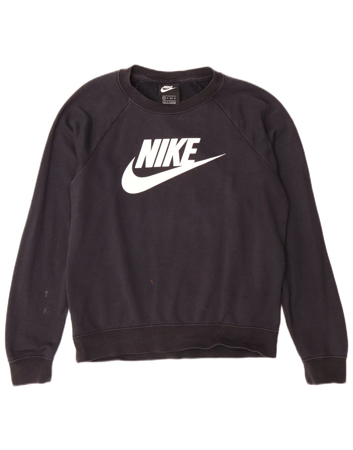 Nike Mens Graphic Sweatshirt Jumper XS Black Cotton